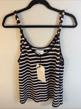 NWT CURRENT/ELLIOTT Striped Tank Top - Navy and White